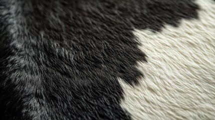 Poster - Textured Close-Up of Cowhide Showing Unique Patterns and Depth, Ideal for Backgrounds or Artistic Compositions in Various Designs