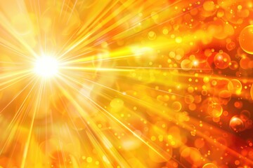 Wall Mural - vector summer background with sun burst and space for message.