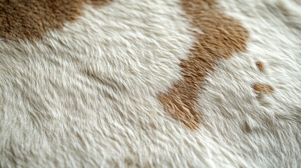 Poster - Detailed Close-up of Cowhide Texture Showcasing Natural Patterns and Colors for Artistic and Design Projects