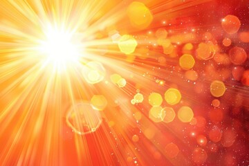 Wall Mural - vector summer background with sun burst and space for message.