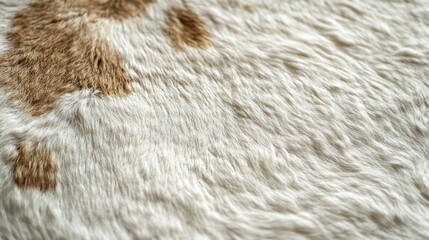 Poster - Detailed Close-up of Soft Cowhide Texture Featuring Natural Patterns and Colors Ideal for Textile or Interior Design Projects
