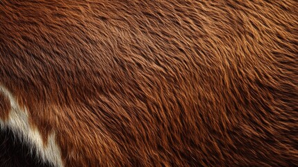 Poster - Close-Up View of Cowhide Texture Capturing Intricate Patterns and Rich Colors of Natural Leather Surface Ideal for Artistic and Design Projects