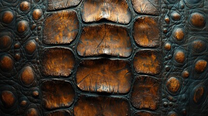 Aufkleber - Intricate Textures of Crocodile Hide with Rich Colors and Unique Patterns Captured in Detail for Artistic Use and Design Inspiration