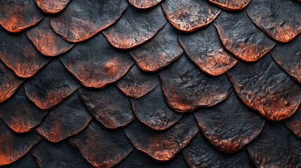 Poster - high-resolution texture of dragonscale hides with intricate patterns and rich tones ideal for fantas