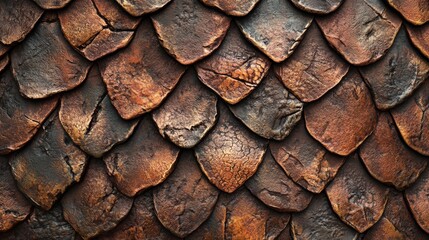Poster - detailed close-up of dragonscale texture highlighting natural patterns and colors for creative proje