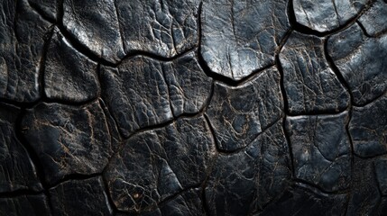 Poster - Detailed Close-Up of Cracked and Textured Elephant Skin Showing Intricate Patterns and Rich Dark Tones for Artistic Use in Design Projects