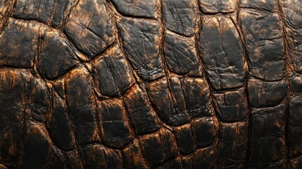 Poster - Intricate Textured Surface of Elephant Hide Showcasing Natural Patterns and Organic Chaos