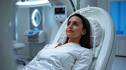 Poster - A patient is receiving advanced stem cell therapy in a state-of-the-art medical facility, showcasing the integration of AI technology in treatment.