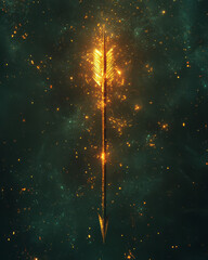 Poster - A single arrow pointing upward with subtle glowing effects,