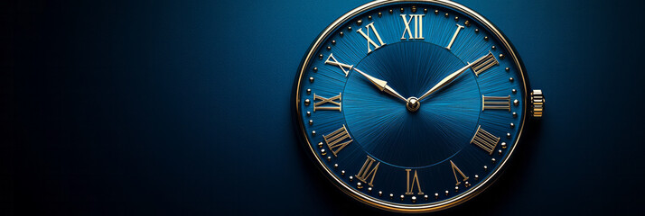 Poster - A clock face with no numbers, only a single arrow endlessly circling,