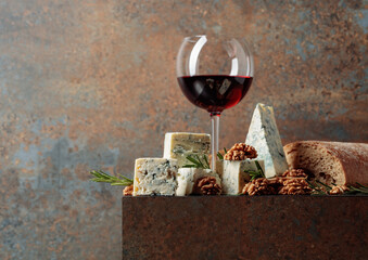 Sticker - Blue cheese and red wine.