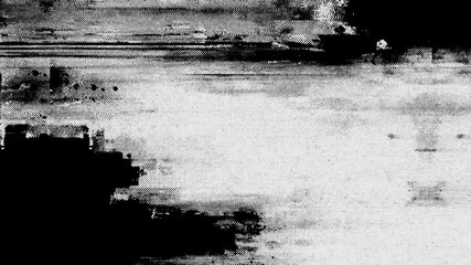 Black and white grunge texture background animation with glitch effect. 4K Quality Footage