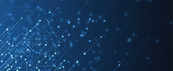 Aufkleber - Technology abstract futuristic background for internet business. Big data concept.