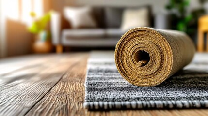 Poster - Conservation Energy Home Efficiency Savings advanced insulation materials reducing energy consumption in homes Stock Photo with side copy space