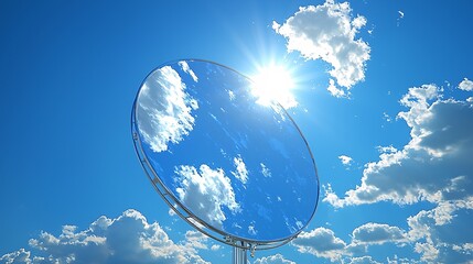 Aufkleber - Conservation Energy Solar Power Integration innovative solar tracking systems in action Stock Photo with side copy space