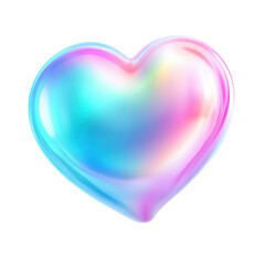 Wall Mural - Iridescent Holographic Heart 