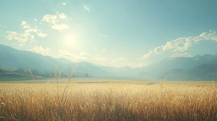 Poster - Conservative Sustainability Resource Management Balance traditional farmland with water conservation systems Stock Photo with side copy space