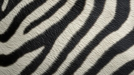 Poster - Close-up View of Elegant Zebra Stripes Showing detailed Texture and Pattern for Artistic and Design Purposes in Various Projects