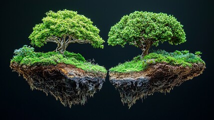Poster - Conservative Sustainability Resource Management Balance integrated forest management programs Stock Photo with side copy space