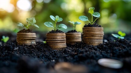 Poster - Conservative Sustainability Resource Management Balance integrated forest management programs Stock Photo with side copy space