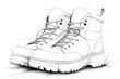 © Thanyarat - A clean line art design of rolled-up jeans and casual sneakers, emphasizing simplicity and style