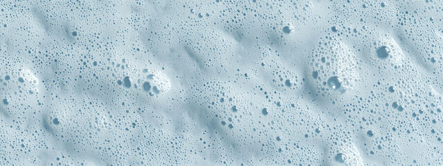 Poster - close up view of soft blue foam with bubbles, creating calming texture