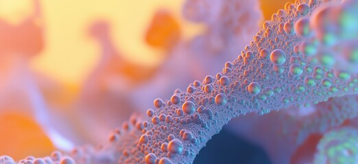 Poster - colorful abstract representation of bubbles and textures in a fluid-like environment, showcasing int
