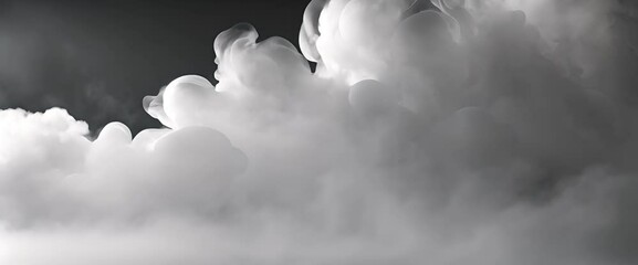 Wall Mural - abstract white smoke in slow motion smoke cloud of cold fog in light spot background light white fog