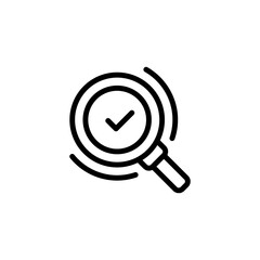Poster - Magnifying Glass Line Icon. linear style sign for mobile concept and web design. Outline vector icon.