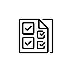 Poster - Checklist Line Icon. linear style sign for mobile concept and web design. Outline vector icon.