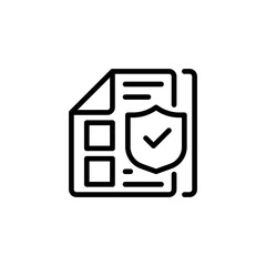 Poster - Security Check Line Icon. linear style sign for mobile concept and web design. Outline vector icon.