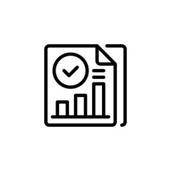 Poster - Report Document Line Icon. linear style sign for mobile concept and web design. Outline vector icon.