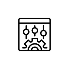 Poster - Control Panel Line Icon. linear style sign for mobile concept and web design. Outline vector icon.