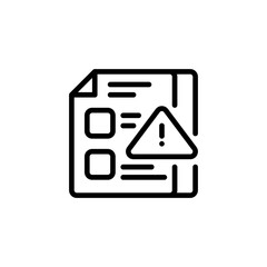 Poster - Error Report Line Icon. linear style sign for mobile concept and web design. Outline vector icon.