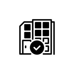Poster - Structural Check Line Icon. linear style sign for mobile concept and web design. Outline vector icon.