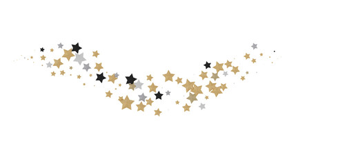 Wall Mural - Heavenly Showers: 3D Gold Stars Rain Illustration Transcends Imagination