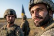 © Milos - A soldier smiles confidently, radiating strength and camaraderie in a challenging environment, symbolizing hope and brotherhood in adversity.