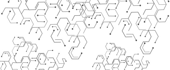 vector abstract technology on white background, pattern design line technology simple with space for