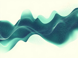 Poster - Abstract green vector background with wavy lines and white space for text, a light and fresh design concept, high resolution,