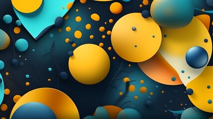 Wall Mural - Abstract Colorful Circles and Spheres Design