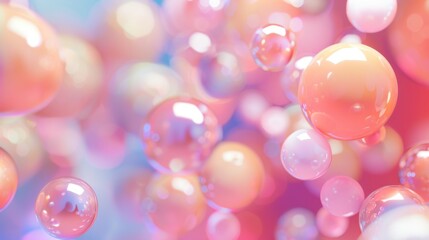 Poster - geometric shapes: pastel spheres abstract background isolated on white background