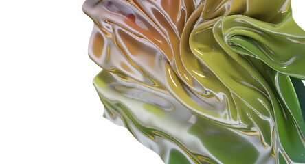 Poster - Iridescent fabric flowing in a mesmerizing dance