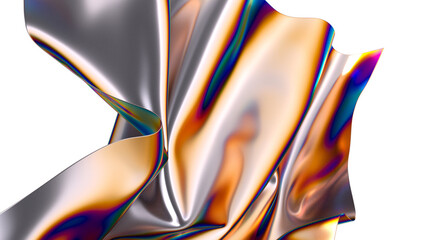 Poster - Metallic fabric with iridescent sheen