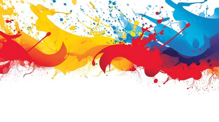 Wall Mural - Abstract Colorful Paint Splashes Design