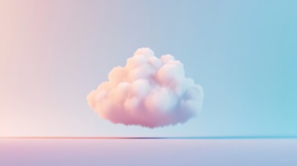 Pastel Cloud Computing Minimalist Background