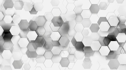 Poster - Hexagons pattern. Geometric abstract background with simple hexagonal elements. Medical, technology or science design. isolated on white background