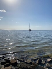 sailboat on the sea on a nice summer day