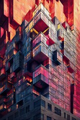 Wall Mural - abstract modern skyscraper architecture