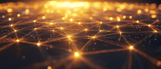 Aufkleber - A digital business network concept with abstract lines and nodes connecting the globe