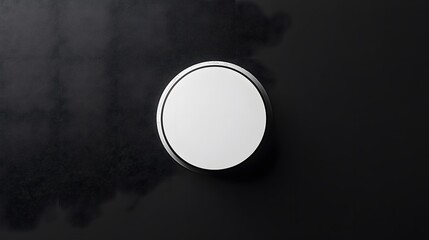 Poster - white oval object against dark background